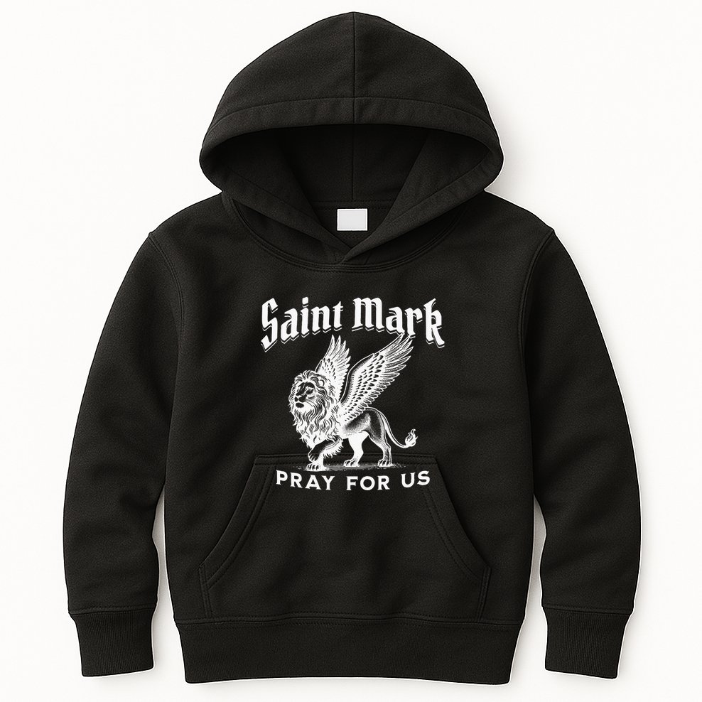 St Mark The Evangelist Apostle Lion Symbol Catholic Saint Kids Hoodie