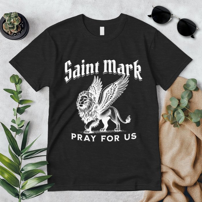 St Mark The Evangelist Apostle Lion Symbol Catholic Saint Premium T-Shirt