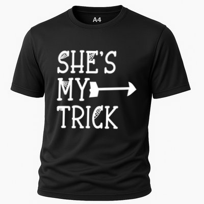 Shes My Trick Hes My Treat Pointing Arrow Couples Design Great Gift Performance Shirt