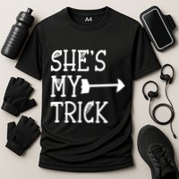 Shes My Trick Hes My Treat Pointing Arrow Couples Design Great Gift Cooling Performance Crew T-Shirt
