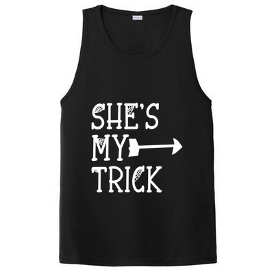 Shes My Trick Hes My Treat Pointing Arrow Couples Design Great Gift PosiCharge Competitor Tank