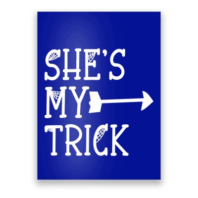 Shes My Trick Hes My Treat Pointing Arrow Couples Design Great Gift Poster