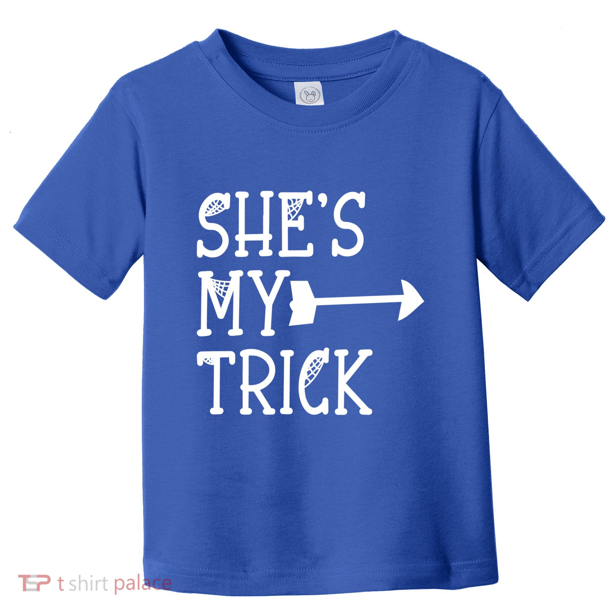 Shes My Trick Hes My Treat Pointing Arrow Couples Design Great Gift Toddler T-Shirt