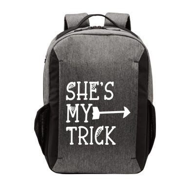 Shes My Trick Hes My Treat Pointing Arrow Couples Design Great Gift Vector Backpack