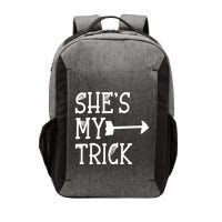 Shes My Trick Hes My Treat Pointing Arrow Couples Design Great Gift Vector Backpack