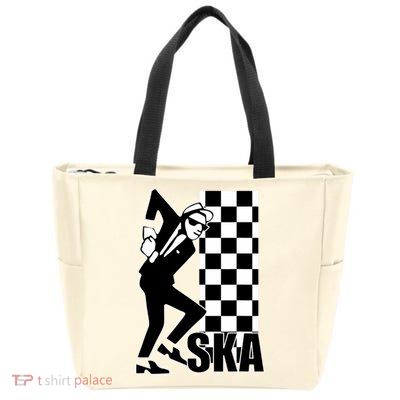 Ska Music Tska Music Is Life Ska Reggae Zip Tote Bag