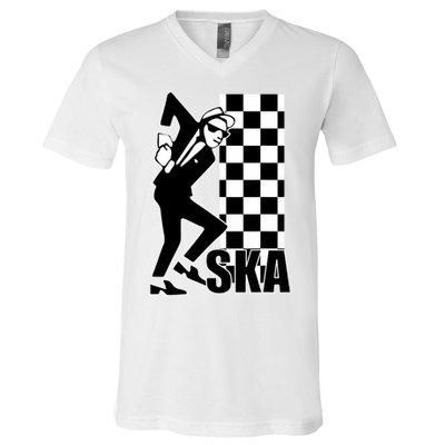 Ska Music Tska Music Is Life Ska Reggae V-Neck T-Shirt