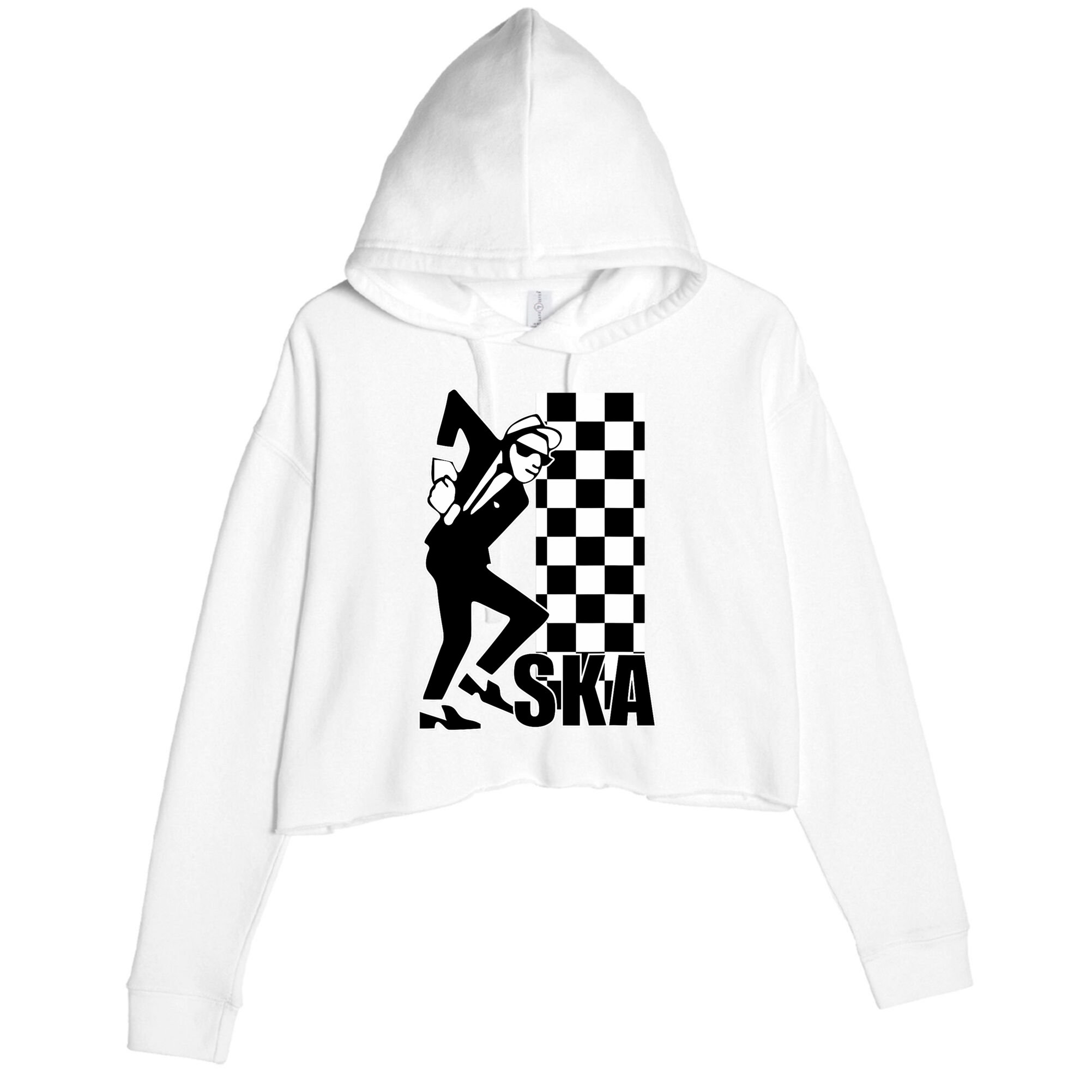 Ska Music Tska Music Is Life Ska Reggae Crop Fleece Hoodie