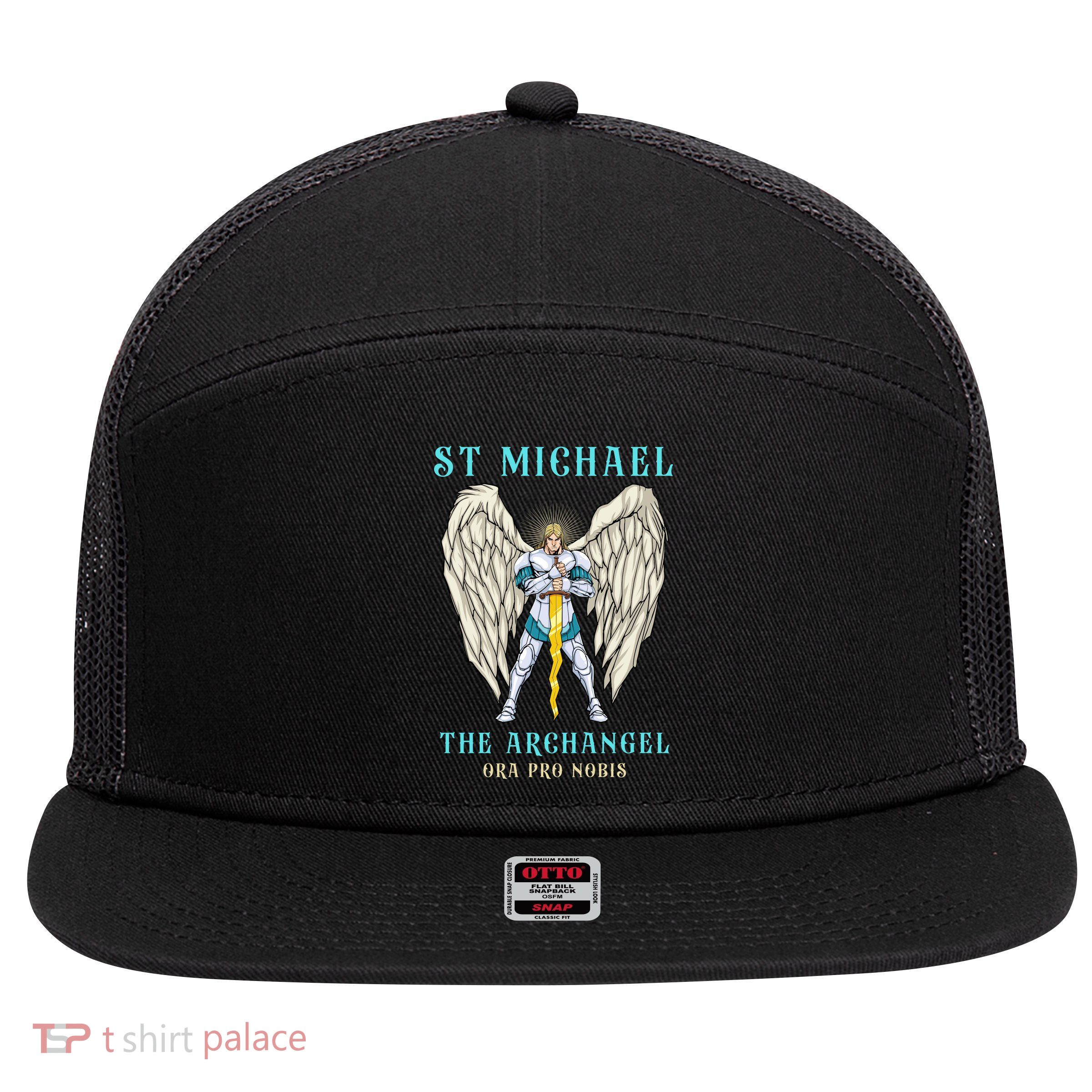 St Michael The Archangel Roman Catholic Gift 7 Panel Mesh Trucker Snapback Hat