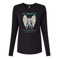 St Michael The Archangel Roman Catholic Gift Womens Cotton Relaxed Long Sleeve T-Shirt