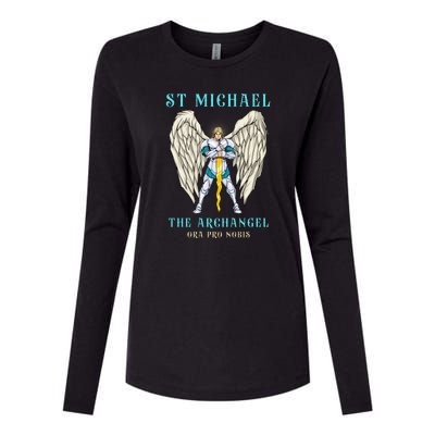 St Michael The Archangel Roman Catholic Gift Womens Cotton Relaxed Long Sleeve T-Shirt