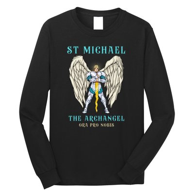 St Michael The Archangel Roman Catholic Gift Long Sleeve Shirt