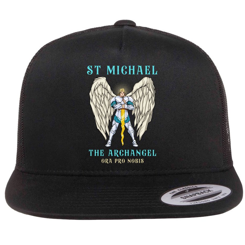 St Michael The Archangel Roman Catholic Gift Flat Bill Trucker Hat