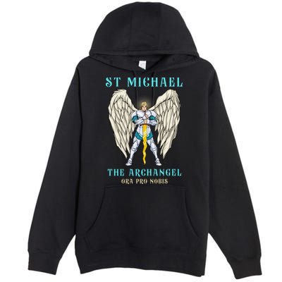 St Michael The Archangel Roman Catholic Gift Premium Pullover Hoodie