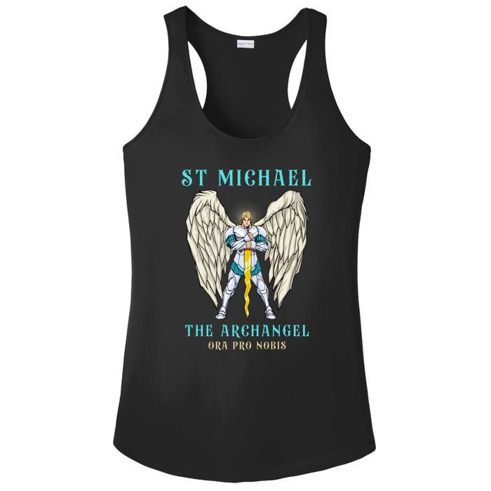 St Michael The Archangel Roman Catholic Gift Ladies PosiCharge Competitor Racerback Tank