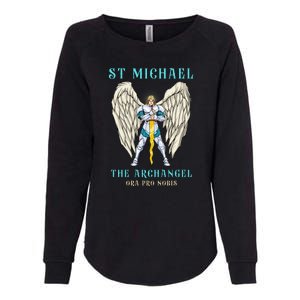 St Michael The Archangel Roman Catholic Gift Womens California Wash Sweatshirt