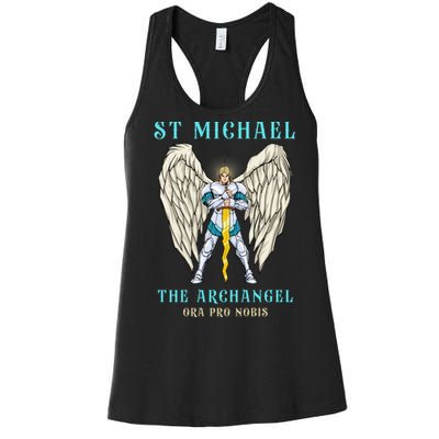 St Michael The Archangel Roman Catholic Gift Women's Racerback Tank