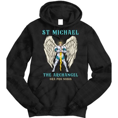 St Michael The Archangel Roman Catholic Gift Tie Dye Hoodie