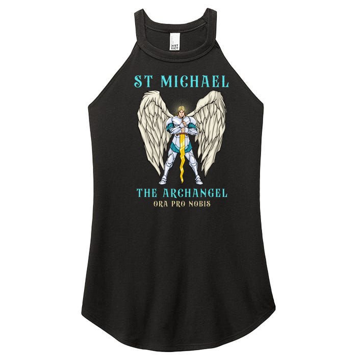 St Michael The Archangel Roman Catholic Gift Women's Perfect Tri Rocker Tank