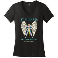 St Michael The Archangel Roman Catholic Gift Women's V-Neck T-Shirt