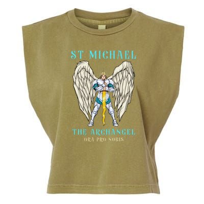 St Michael The Archangel Roman Catholic Gift Garment-Dyed Women's Muscle Tee