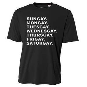 Sungay Mongay Tuesgay Wednesgay Thursgay Frigay Saturgay Cooling Performance Crew T-Shirt