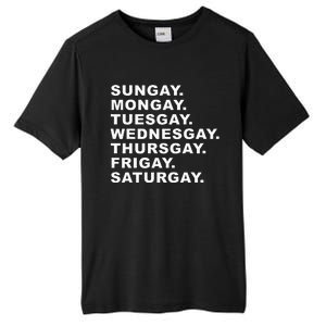 Sungay Mongay Tuesgay Wednesgay Thursgay Frigay Saturgay Tall Fusion ChromaSoft Performance T-Shirt