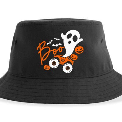 Spooky Monster Truck Halloween Decor Sustainable Bucket Hat