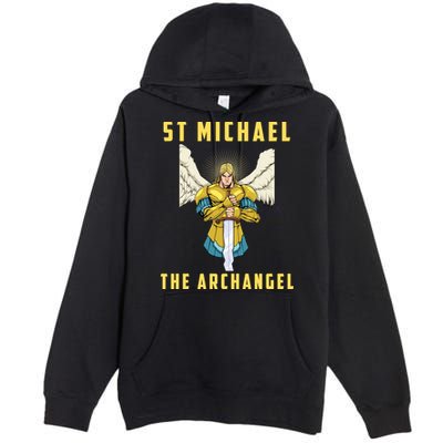 St Michael The Archangel Roman Catholic Gift Premium Pullover Hoodie