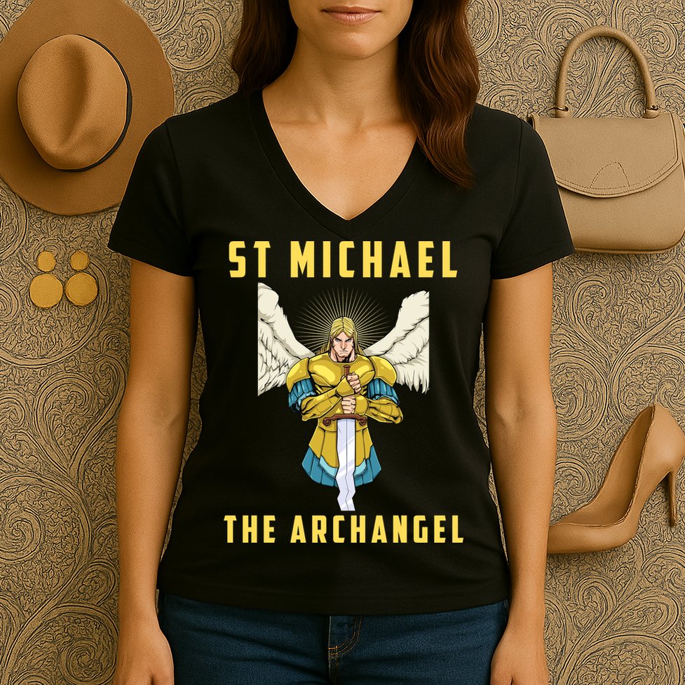 St Michael The Archangel Roman Catholic Gift Women's V-Neck T-Shirt