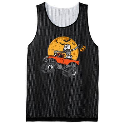 Skeleton Monster Truck Moon Candy Halloween Mesh Reversible Basketball Jersey Tank