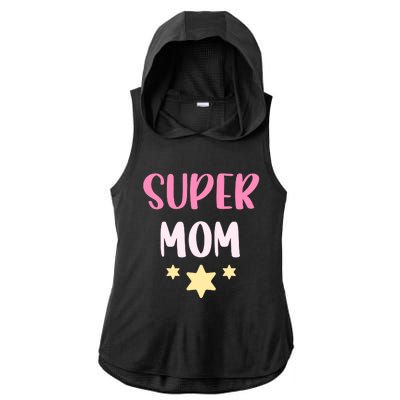 Super Mom T Ladies PosiCharge Tri-Blend Wicking Draft Hoodie Tank