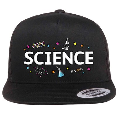 Science May The Force Be With You Funny Flat Bill Trucker Hat