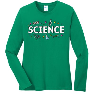 Science May The Force Be With You Funny Ladies Long Sleeve Shirt