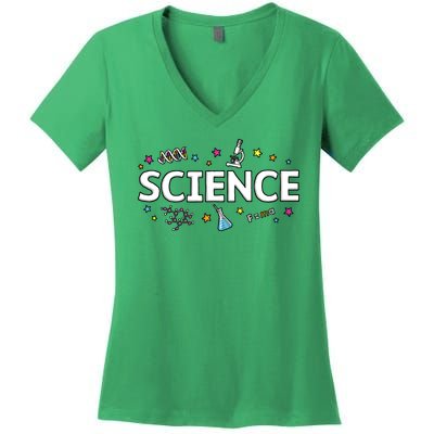 Science May The Force Be With You Funny Women's V-Neck T-Shirt