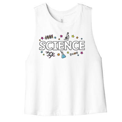 Science May The Force Be With You Funny Women's Racerback Cropped Tank