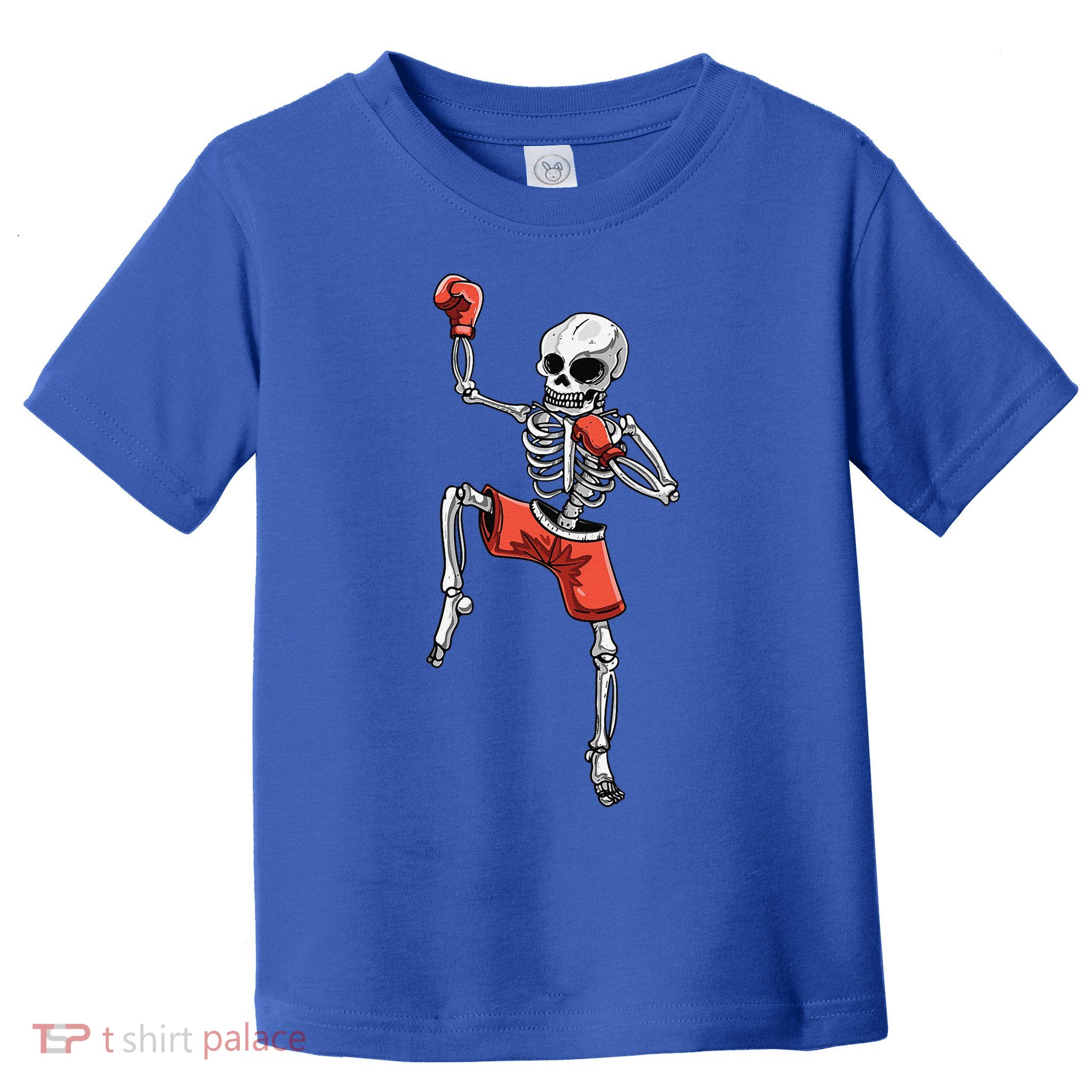Skeleton Muay Thai Halloween Kickboxing MMA Fighter Costume Toddler T-Shirt