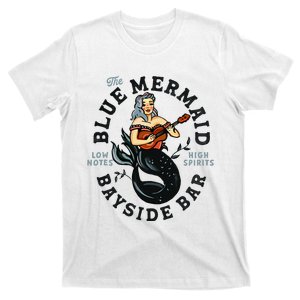 Sailor Mermaid Tattoo Guitar Playing Dive Bar Music Pinup T-Shirt