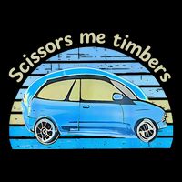 Scissors Me Timbers Funny Car Impact Tech Backpack