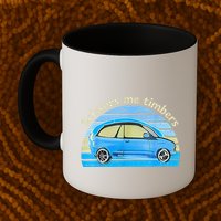 Scissors Me Timbers Funny Car Mug