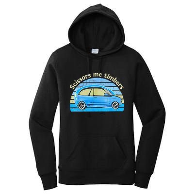 Scissors Me Timbers Funny Car Women's Pullover Hoodie