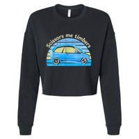 Scissors Me Timbers Funny Car Cropped Pullover Crew
