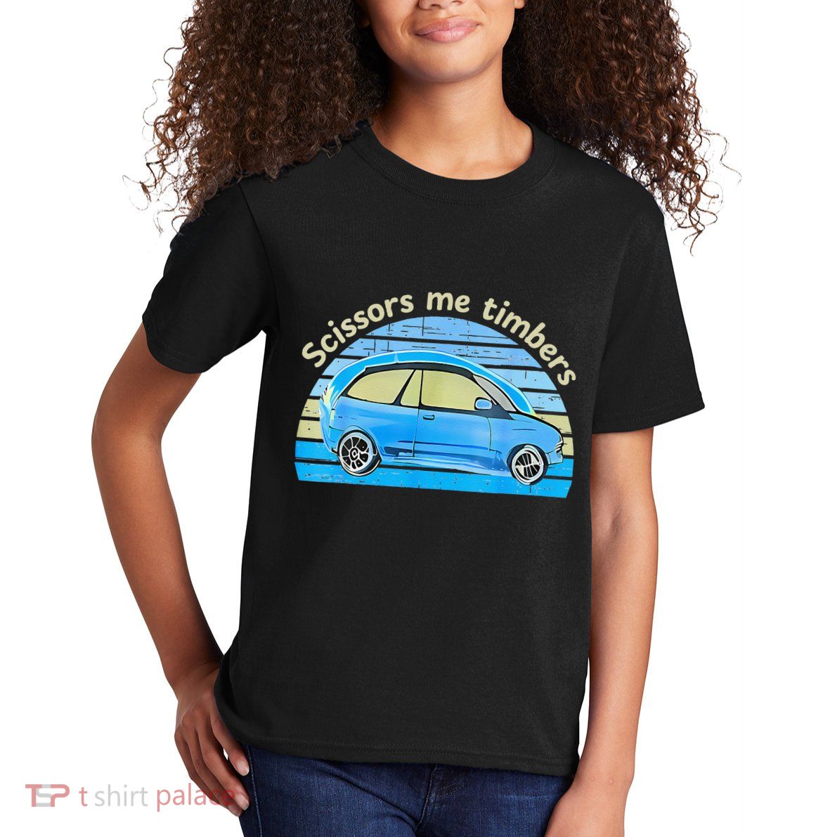Scissors Me Timbers Funny Car Kids T-Shirt