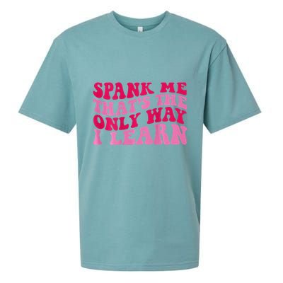 Spank Me ThatS The Only Way I Learn Sueded Cloud Jersey T-Shirt