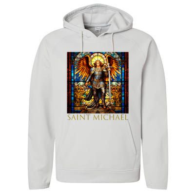 Saint Michael The Archangel Performance Fleece Hoodie