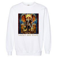 Saint Michael The Archangel Garment-Dyed Sweatshirt