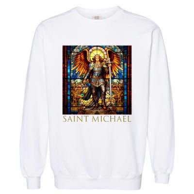 Saint Michael The Archangel Garment-Dyed Sweatshirt