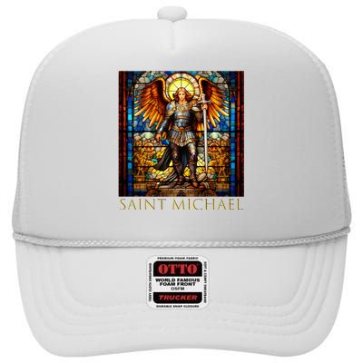 Saint Michael The Archangel High Crown Mesh Back Trucker Hat