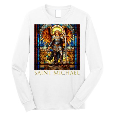 Saint Michael The Archangel Long Sleeve Shirt