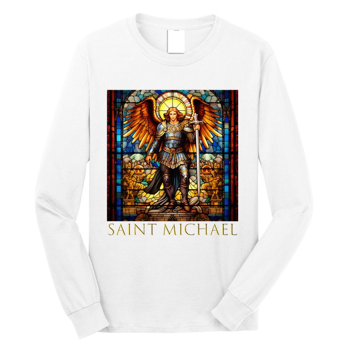 Saint Michael The Archangel Long Sleeve Shirt